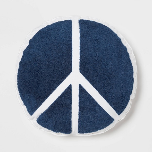 Peacekids x27 Kids x27 Throw Pillow Navy