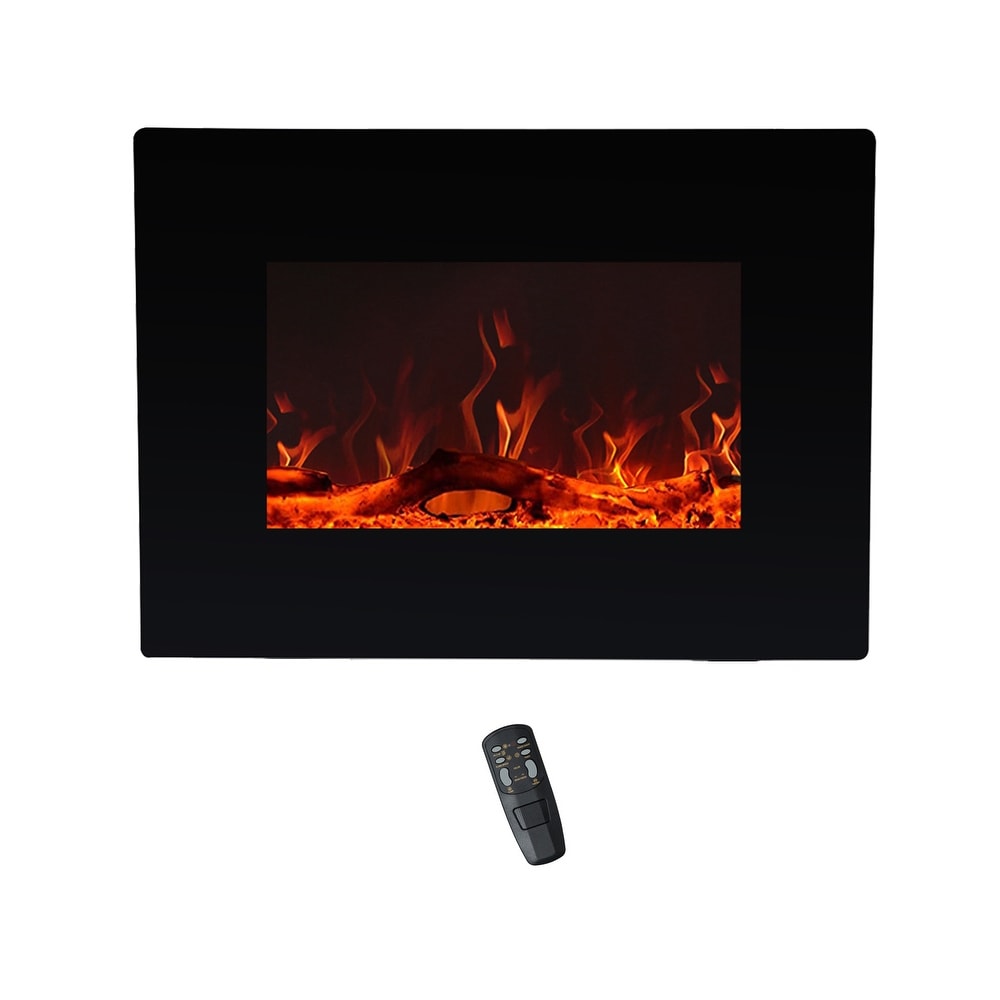 FLAME SHADE Wall Mounted Electric Fireplace Heater with Remote