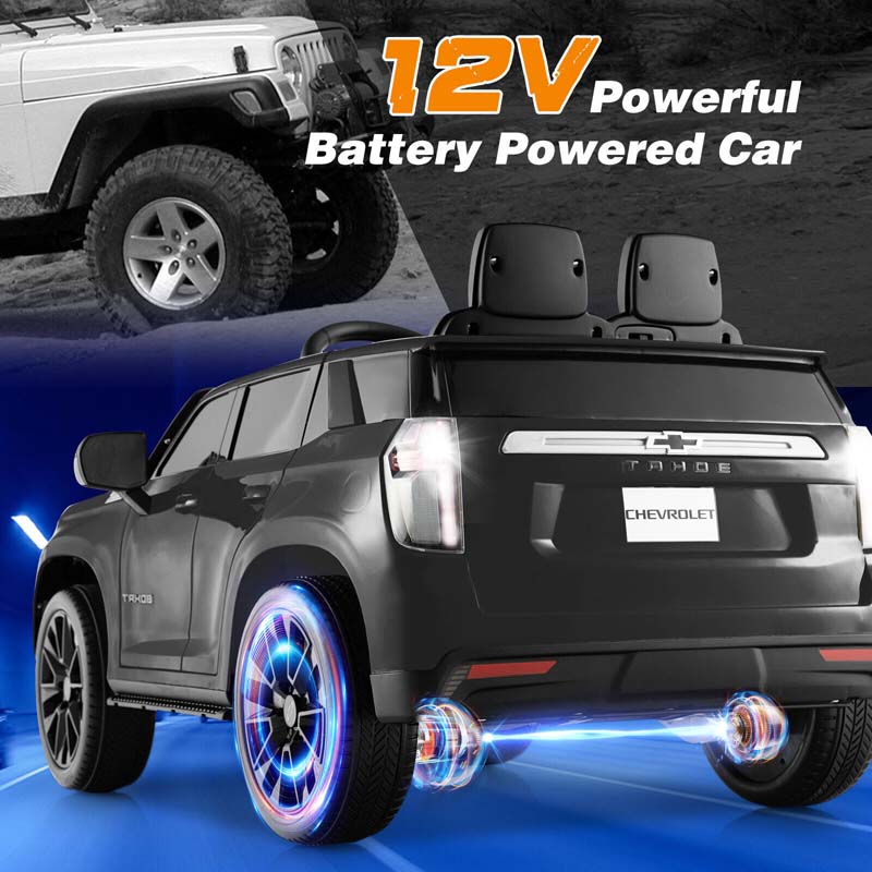 Licensed Chevrolet Tahoe Kids Ride On Car 12V Battery Powered Electric Truck SUV RC Vehicle with Light & Music