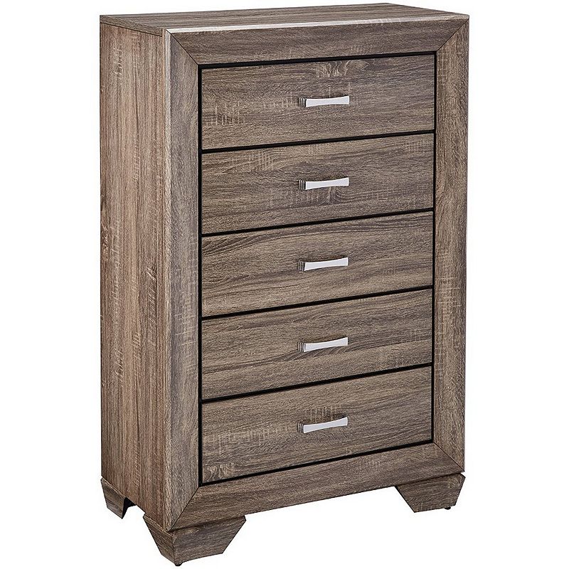 Chic Sylvan Country Chest， Natural Oak Brown