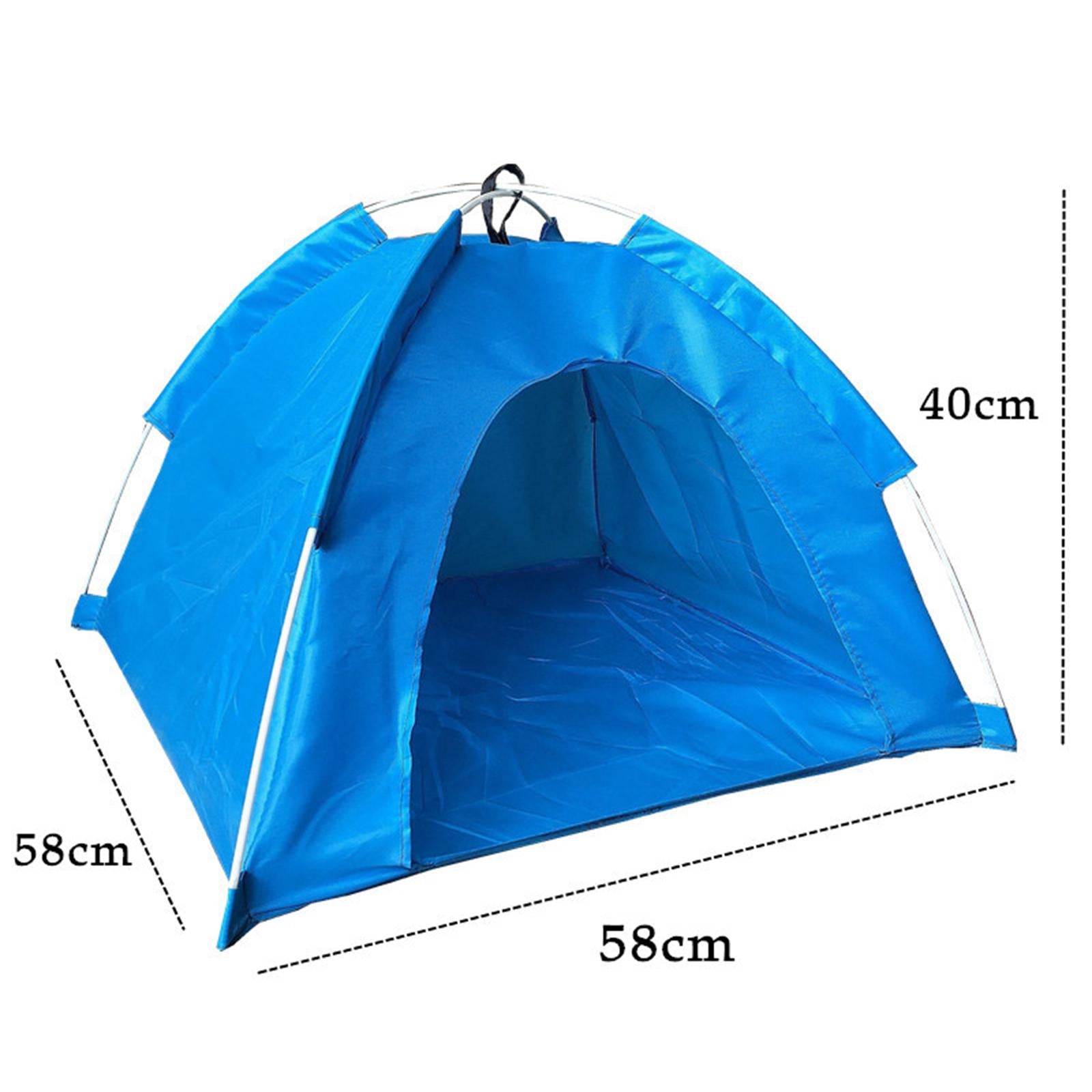 Outdoor Pet Tent Dog Cage Puppy Kennel Folding house Shelter Bed for Traveling Pet Beach Camping Indoor Blue