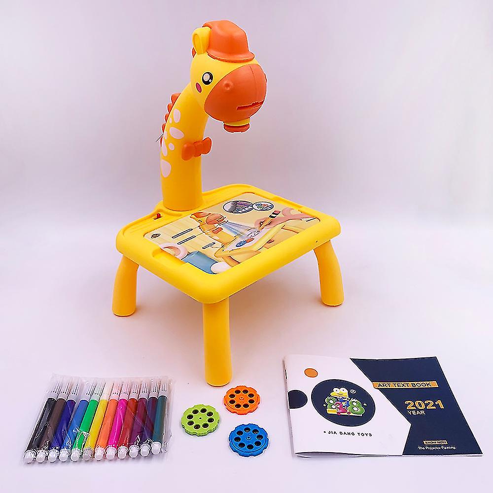 Mini Led Art Projector Drawing Desk Children Lightweight Toy Drawing Board Small Desk Craft Education Learning Drawing Tools