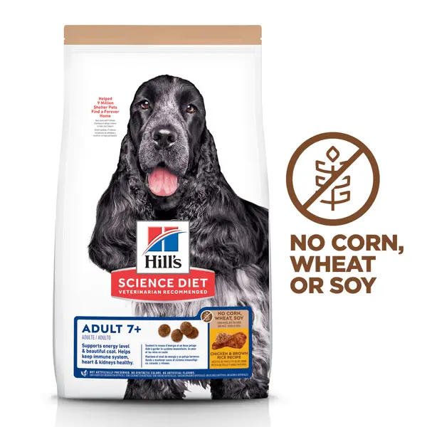 Hill's Science Diet 30 lb Senior 7+ No Corn， Wheat or Soy Dry Dog Food