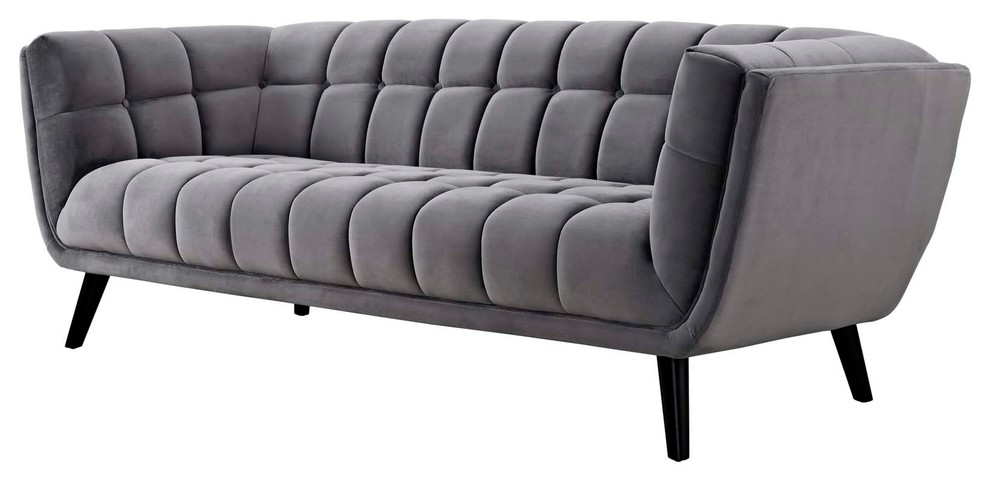 Modern Urban Living Loveseat and Sofa Set  Velvet Fabric   Midcentury   Living Room Furniture Sets   by House Bound  Houzz