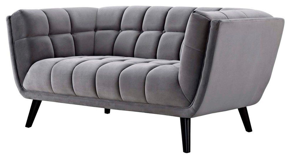 Modern Urban Living Loveseat and Sofa Set  Velvet Fabric   Midcentury   Living Room Furniture Sets   by House Bound  Houzz