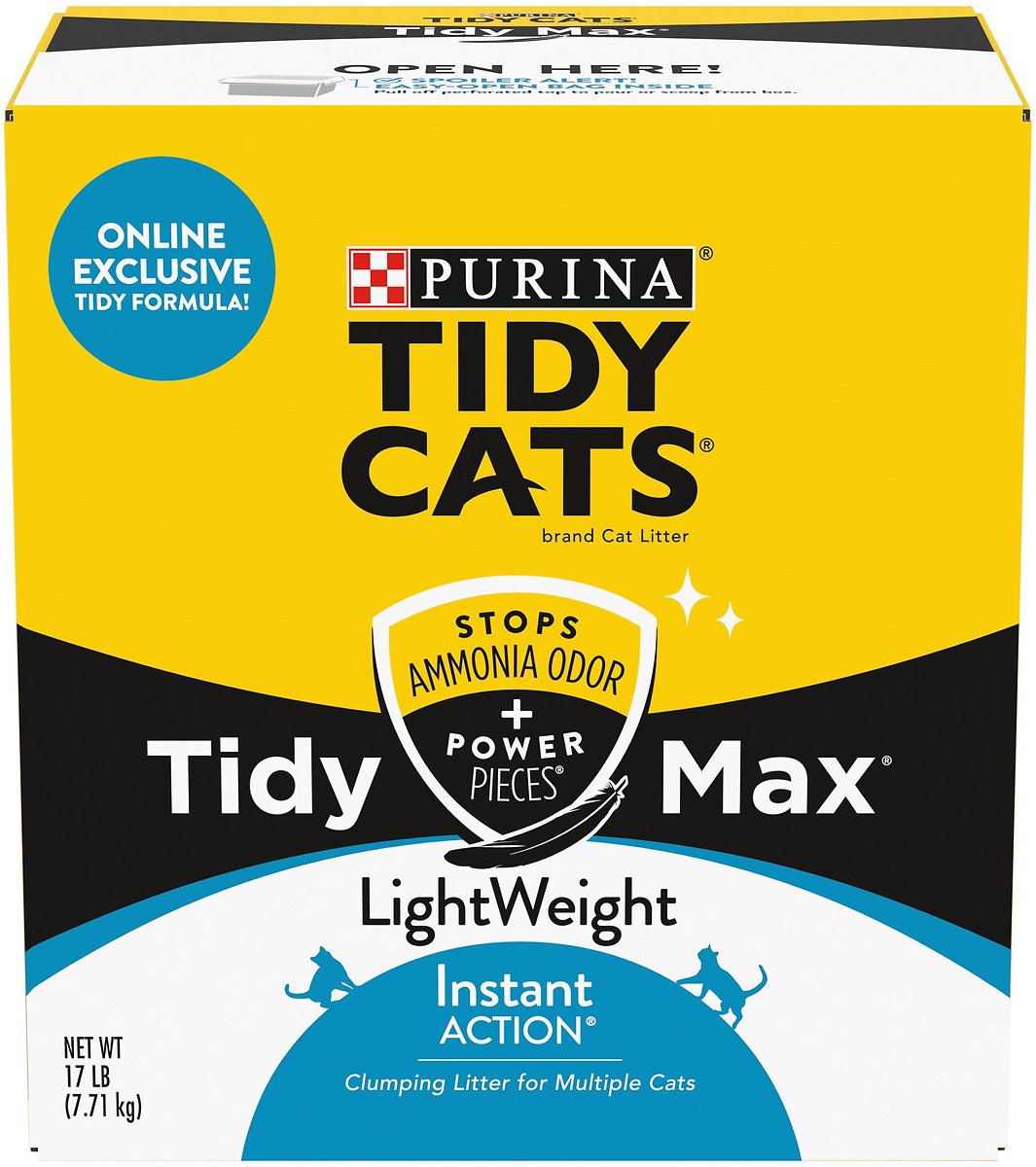 Tidy Max Lightweight Instant Action Scented Clumping Clay Cat Litter， 17 lb， Bundle of 2