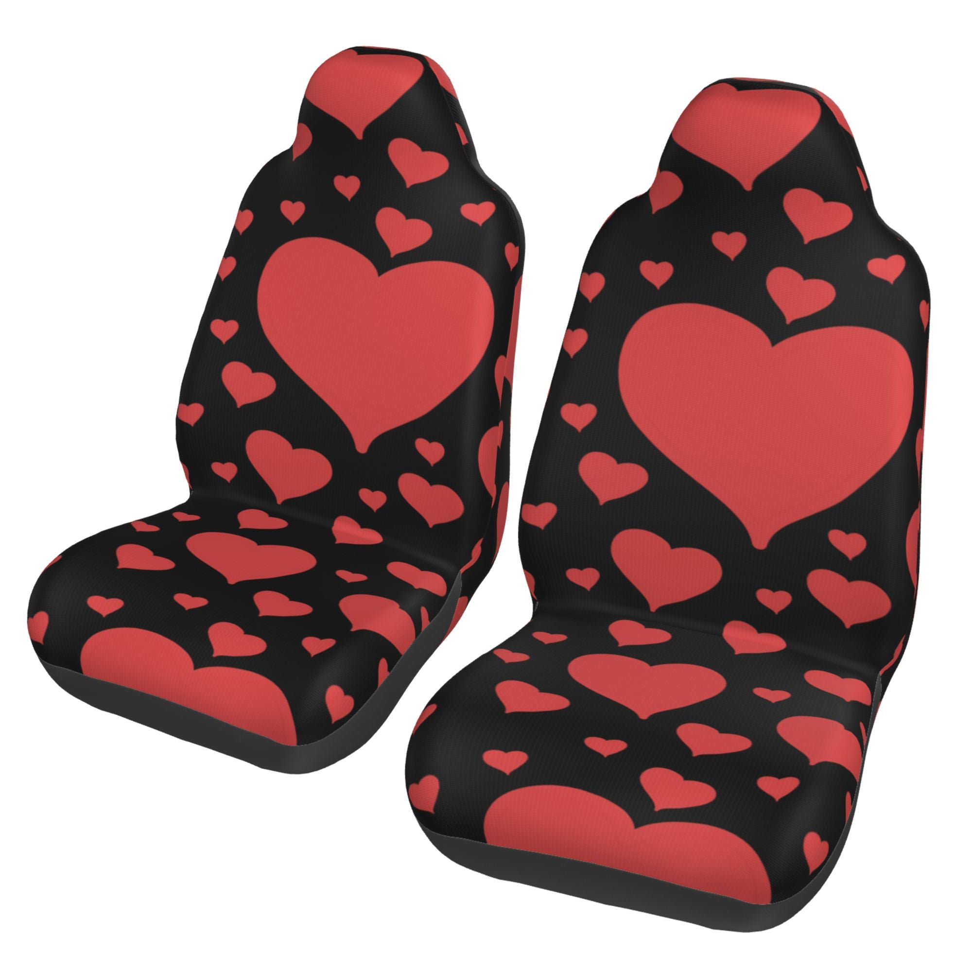 ZICANCN Car Seat Cover Poker Hearts Valentine Pink Car Front Seat Covers Protectors ， Automotive Seat Covers for Cars Trucks Suv