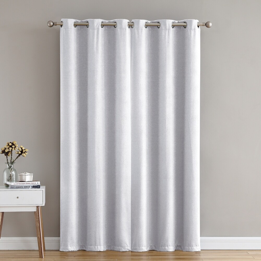 VCNY Home Annabelle 2 Piece Solid Grommet Blackout Curtain Panel Set   38\