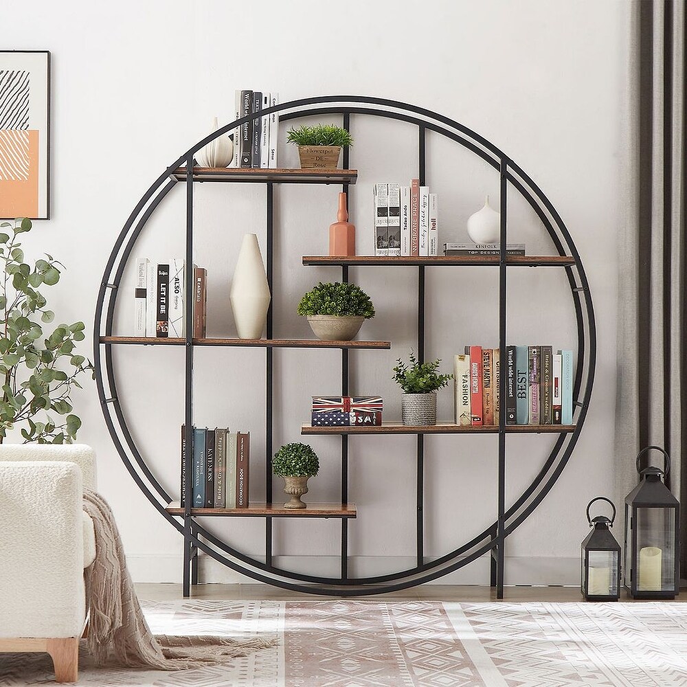 Round 5 Tier Metal Plant Stand Bookshelf Display Shelf