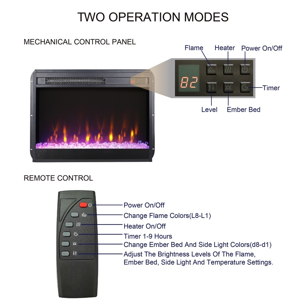 60Inch Electric Fireplace Media TV Stand