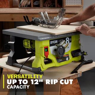 RYOBI 13 Amp 8-14 in. Compact Portable Corded Jobsite Table Saw (No Stand) RTS08