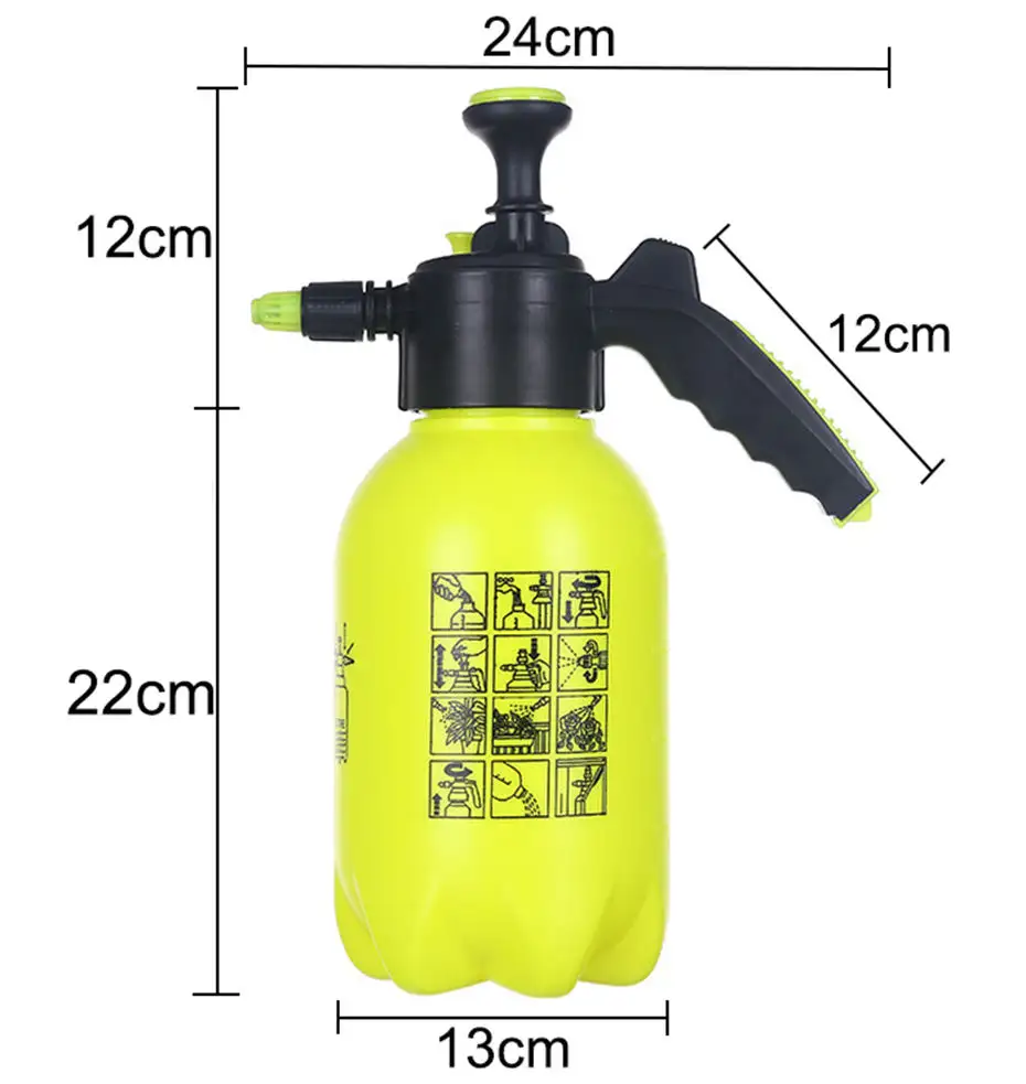 2 L Air High Pressure Water Garden Sprayer Adjustable Garden Hose Nozzle Sprayer Hand Pressure Agricultural Sprayer For Garden