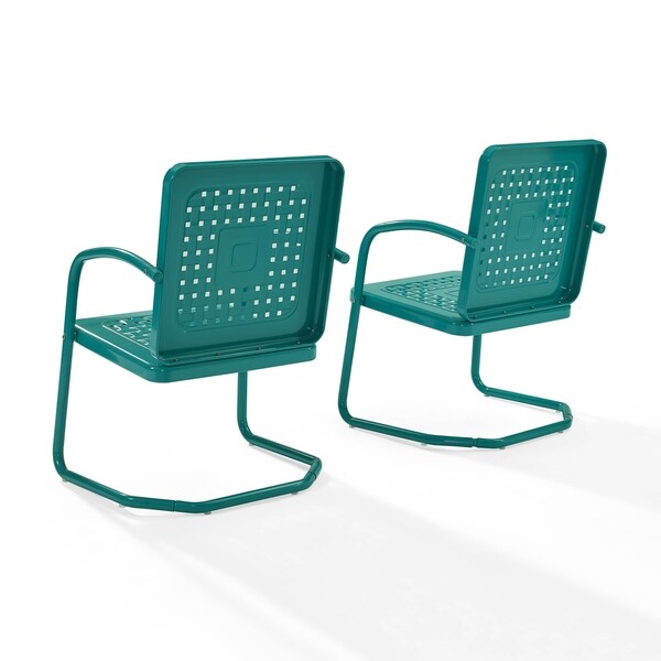 Crosley Bates Turquoise Chair (Set of 2)