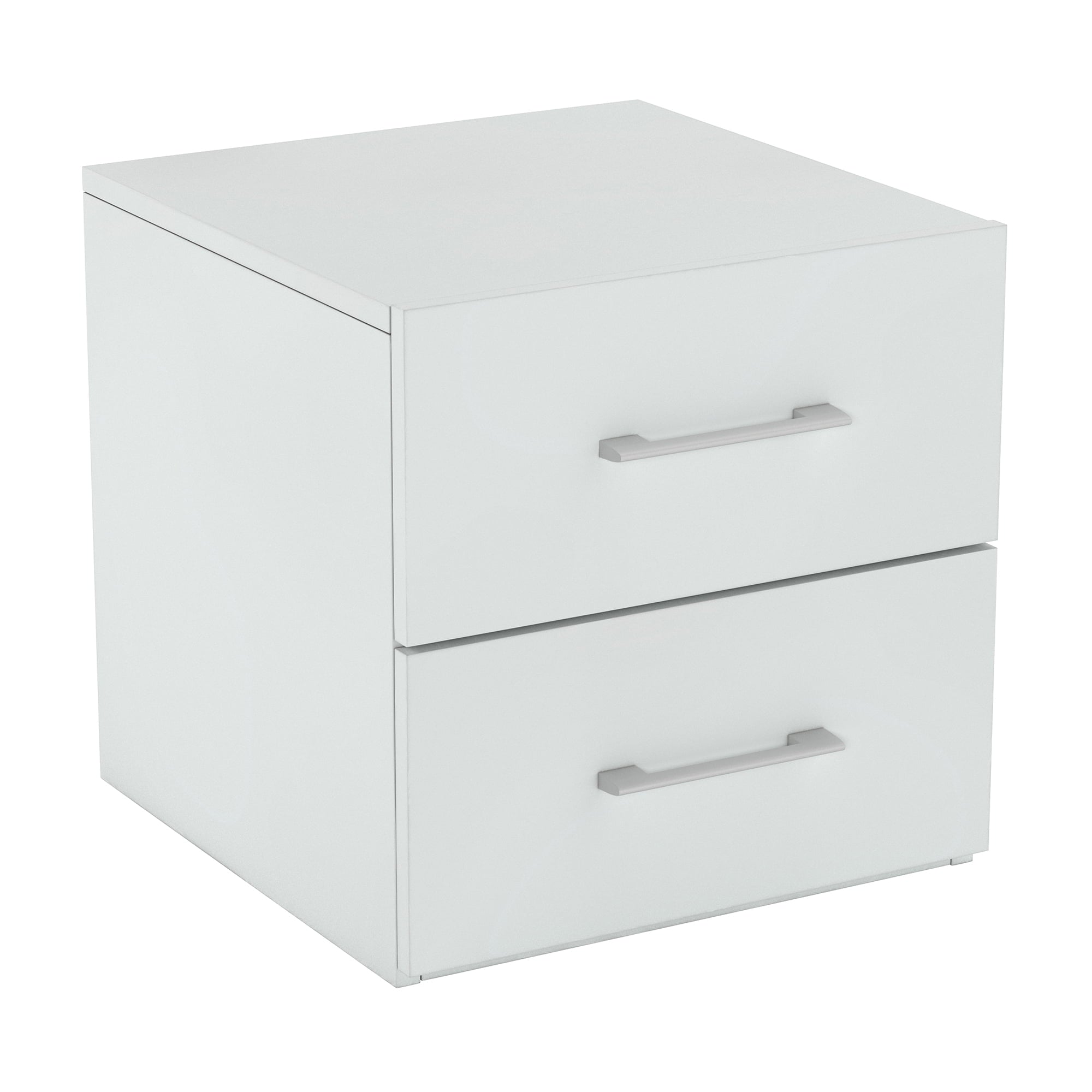 Lundy Low Profile Nightstand with USB, White, by Hillsdale Living Essentials