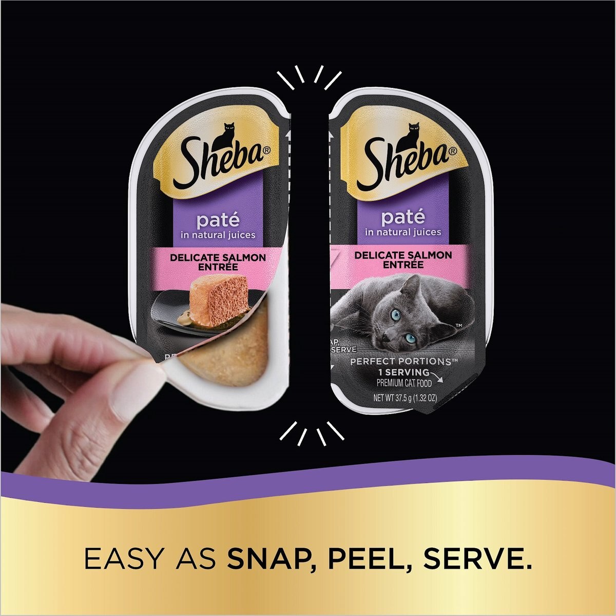 Sheba Perfect Portions Multipack Chicken and Salmon Entr?e Cat Food Trays