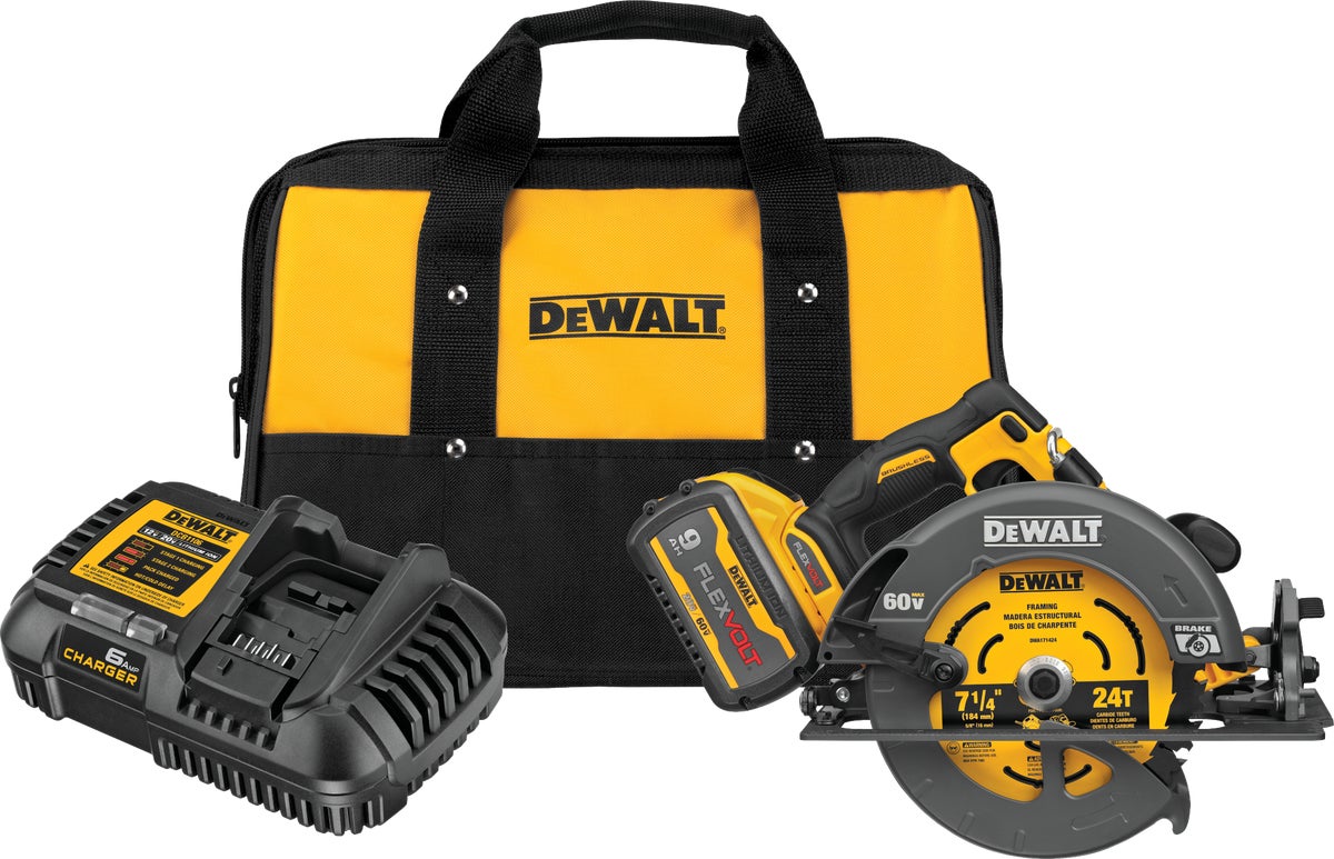 DW Flexvolt 60V MAX Lithium-Ion Brushless Cordless Circular Saw w Brake Kit