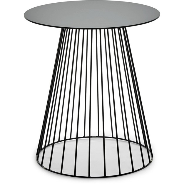 Element Round Side Table Black Adore Decor