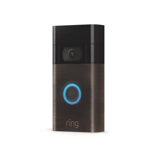 Ring Video Doorbell - Venetian Bronze with Indoor Cam 2nd Gen White B0BRS59XPY