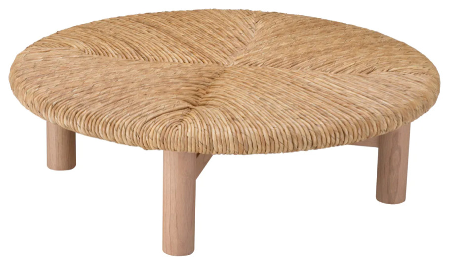 Seagrass Round Coffee Table  Eichholtz Costello   Beach Style   Coffee Tables   by Oroa   Distinctive Furniture  Houzz