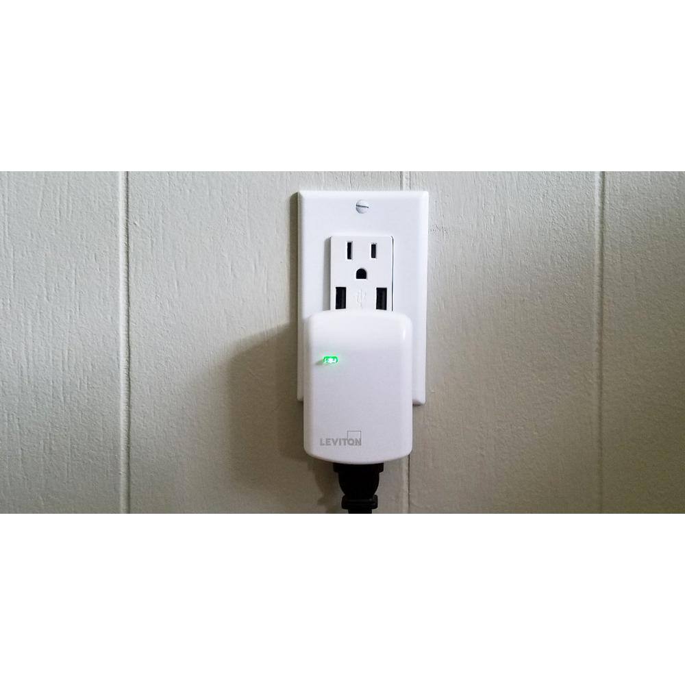 Leviton Decora Smart Plug-In Dimmer with Z-Wave Technology White DZPD3-2BW