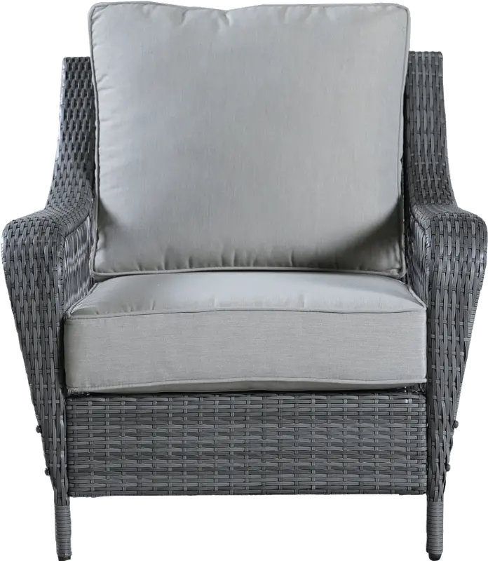 Essen II Gray Wicker Club Chair (Set of 2)