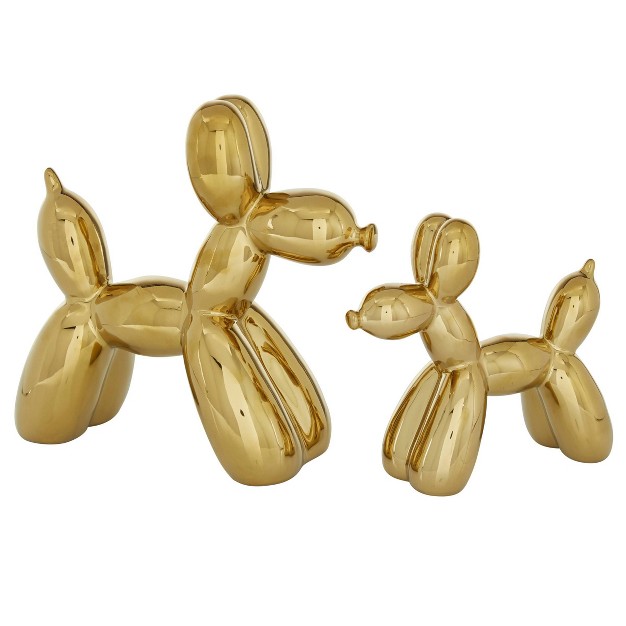 Set Of 2 Ceramic Balloon Dog Sculptures Olivia amp May