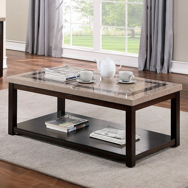 Furniture of America Elga Transitional Walnut 48-inch Coffee Table