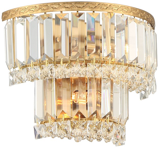 2 light Led Fixture Clear Crystal For Bedroom Bathroom