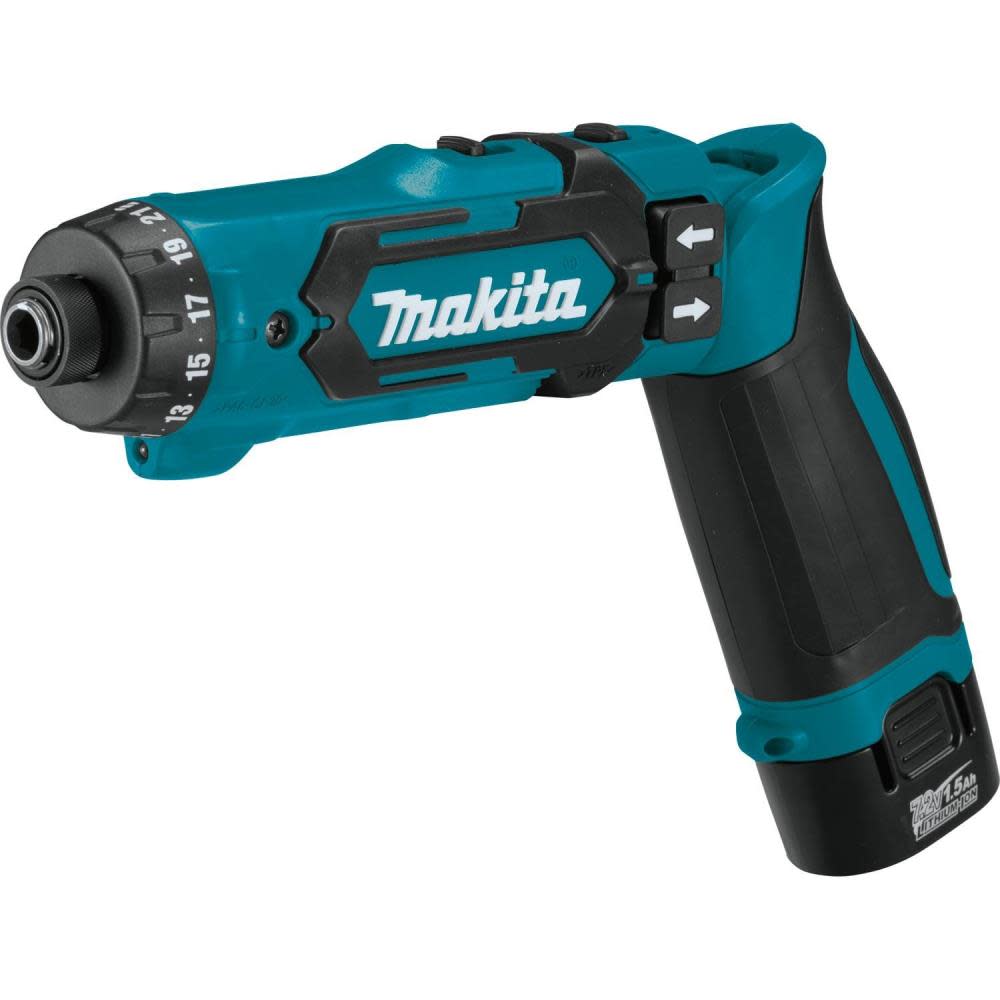 7.2V Lithium-Ion Cordless 1/4 Hex Driver-Drill Kit with Auto-Stop Clutch ;