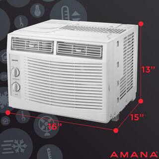 Amana 5000 BTU 115-Volt Window-Mounted Air Conditioner with Mechanical Controls AMAP050DW