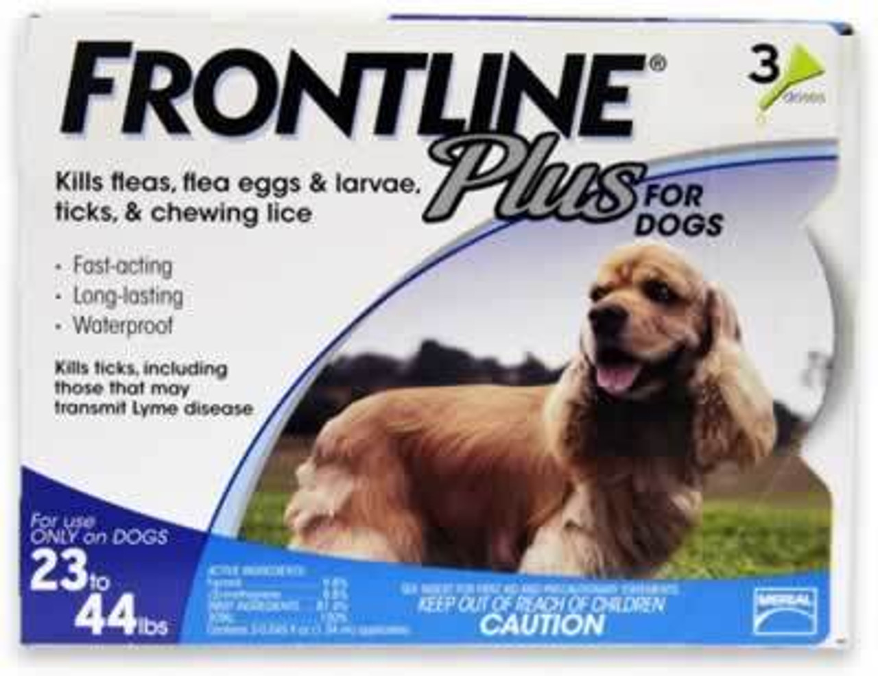 Frontline Plus for Dogs 23-44 Pounds 3 Pack