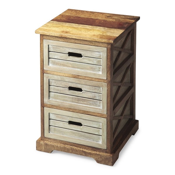 Handmade Butler Modern Expressions 3-Drawer Side Table (India)