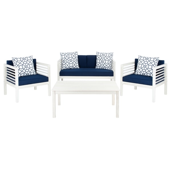 SAFAVIEH Outdoor Living Alda 4piece Set with Accent Pillows