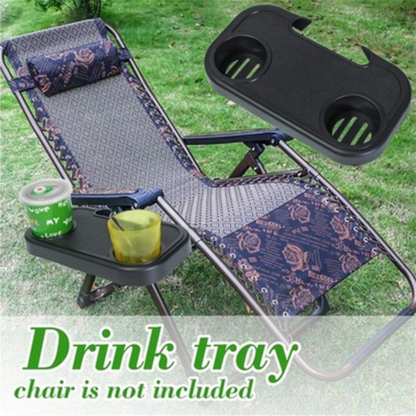 New Year Clearance 2022! Portable Folding Camping Picnic Outdoor Beach Garden Chair Side Tray For Drink