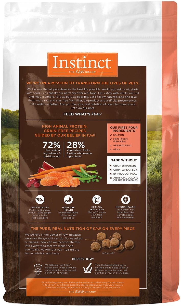 Instinct Original Grain-Free Recipe with Real Salmon Freeze-Dried Raw Coated Dry Dog Food