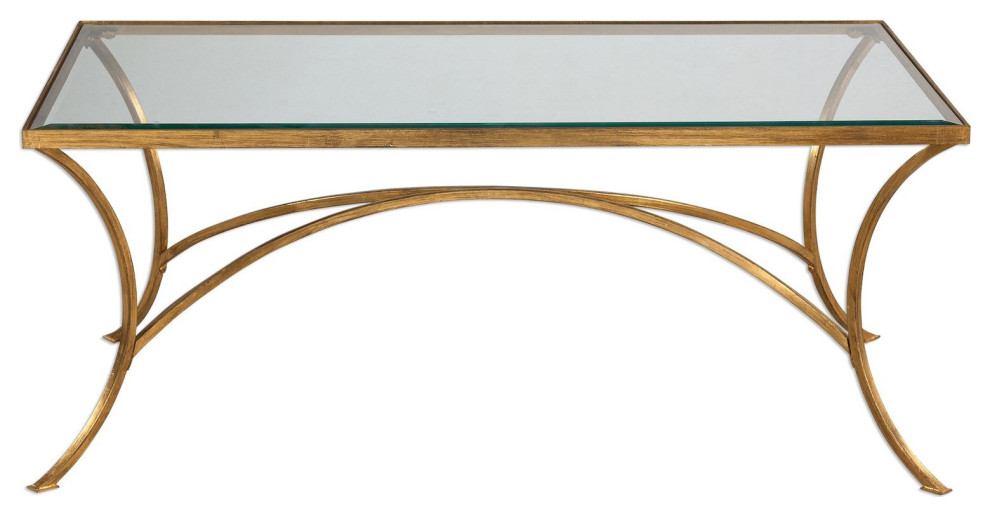 Uttermost Alayna Gold Coffee Table   Contemporary   Coffee Tables   by We Got Lites  Houzz