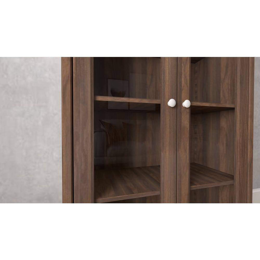 Bertolini Oasis 31.5 in. W Walnut 4-Shelf Accent Bookcase E-961 BE DW