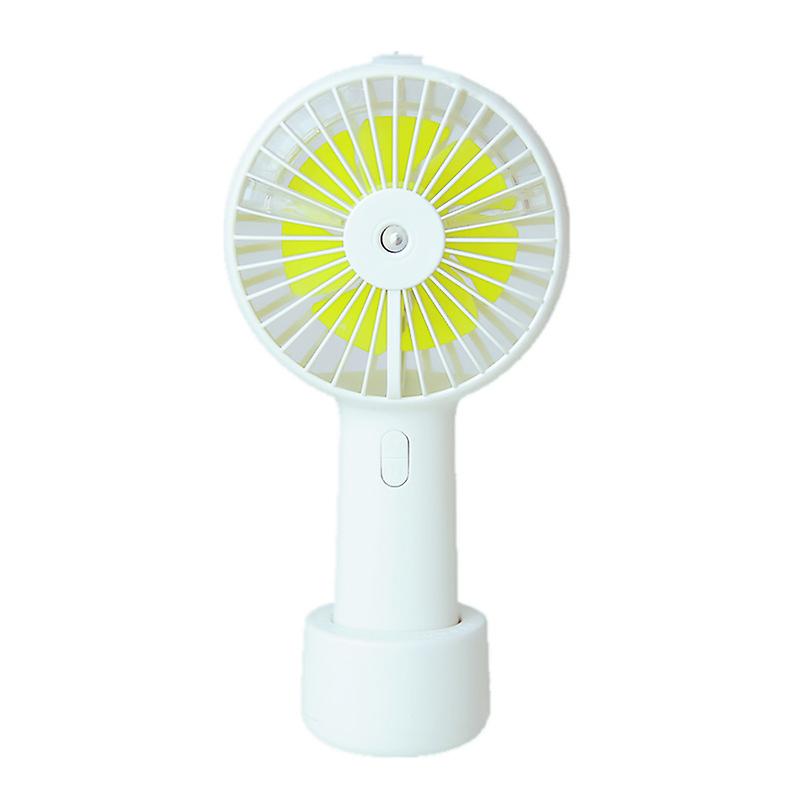 Portable Water Spray Mist Fan Electric Usb Rechargeable Handheld Mini(white)