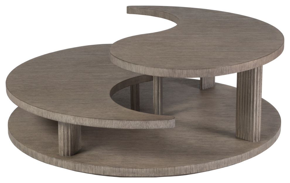 Yinyang Round Cocktail Table   Contemporary   Coffee Tables   by Lexington Home Brands  Houzz