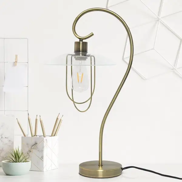 Lalia Home Modern Metal Scroll Table Lamp