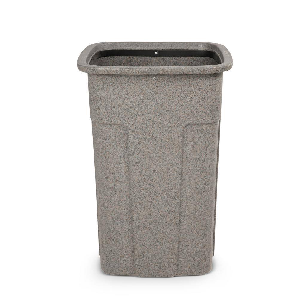 Toter Slimline 50 Gal. Graystone Square Trash Can SSC50-01GST