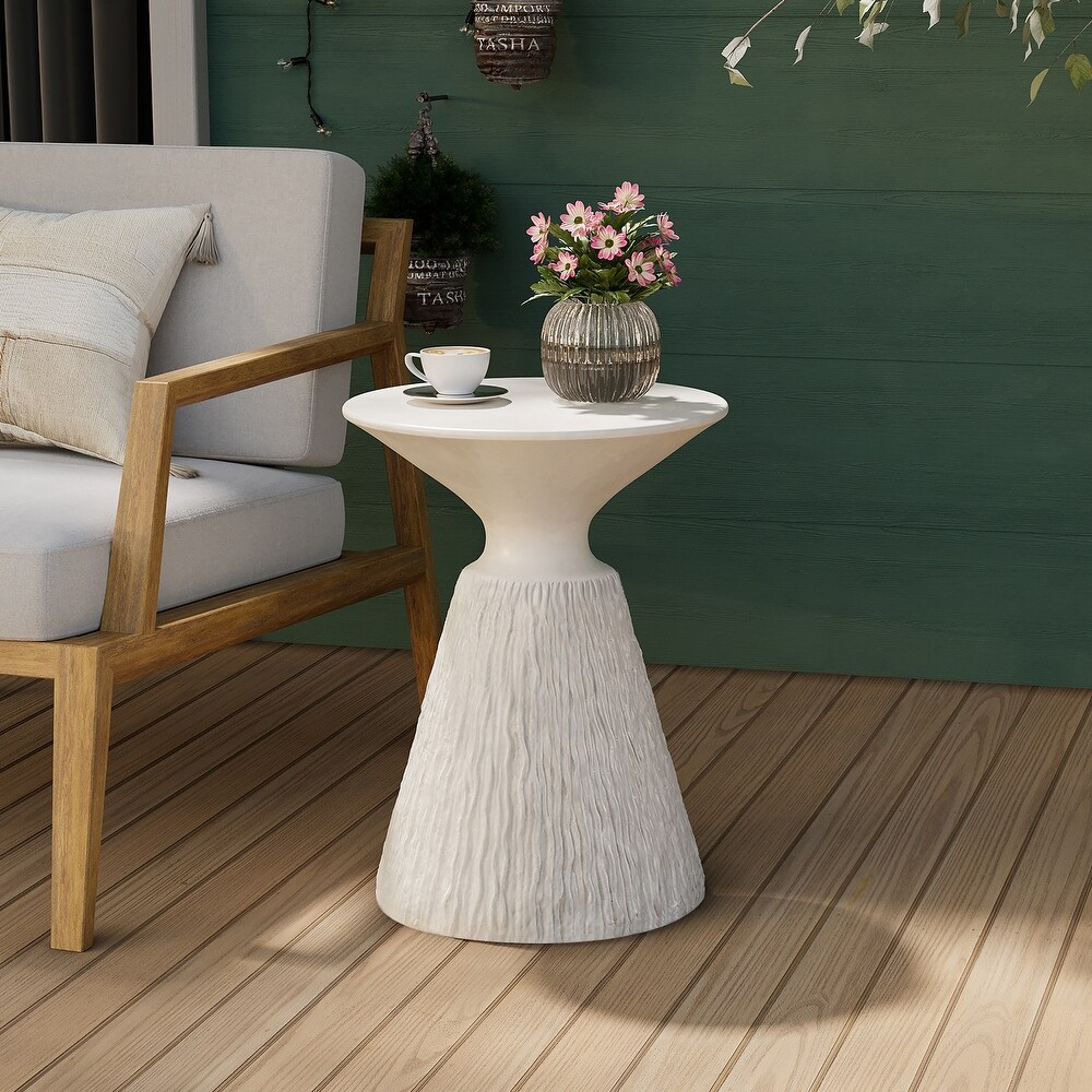 COSIEST Outdoor Patio Pedestal End Table  Plant Stand