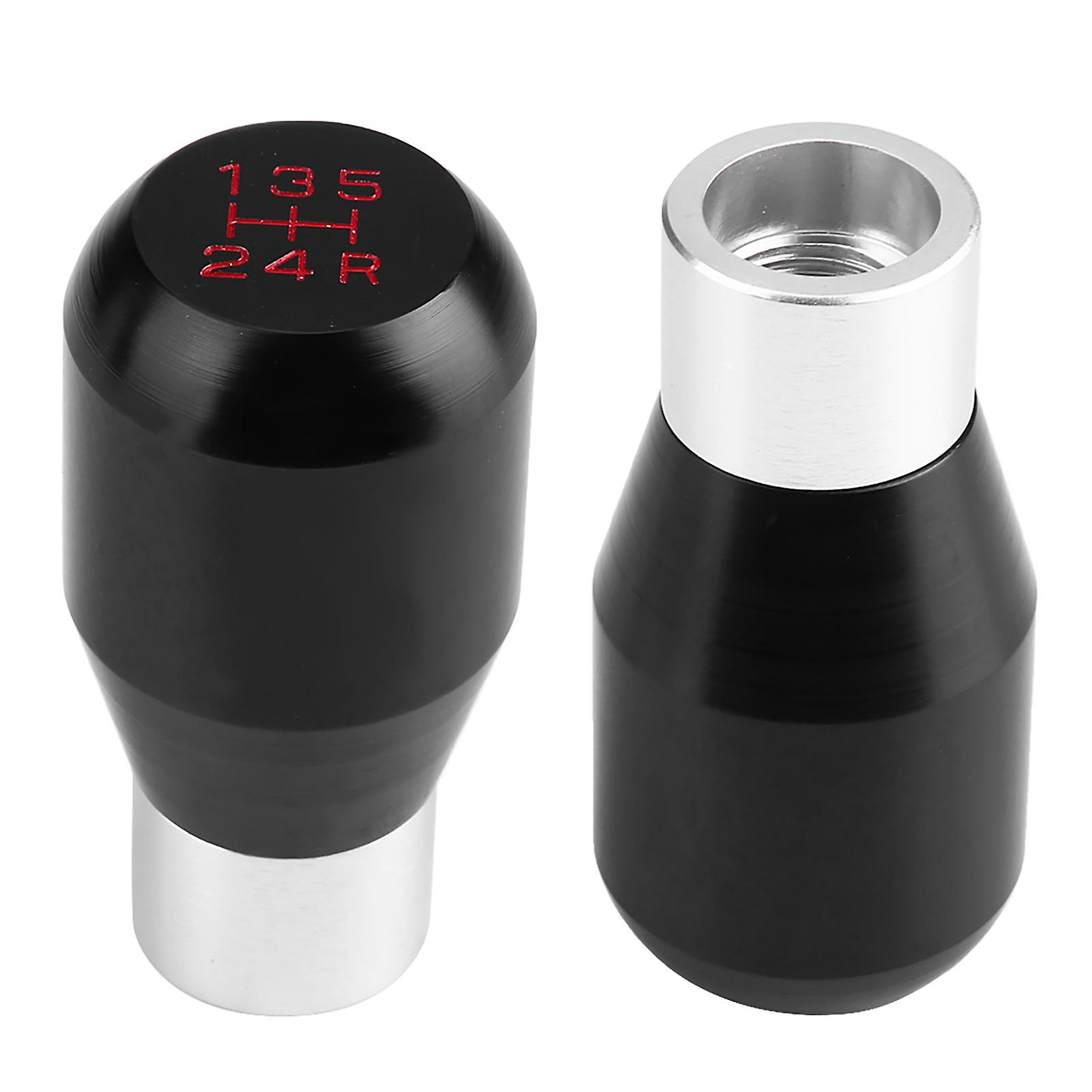 Universal 5 Speed Aluminum Alloy Car Manual Gear Shift Knob Handle Shifter Head Black