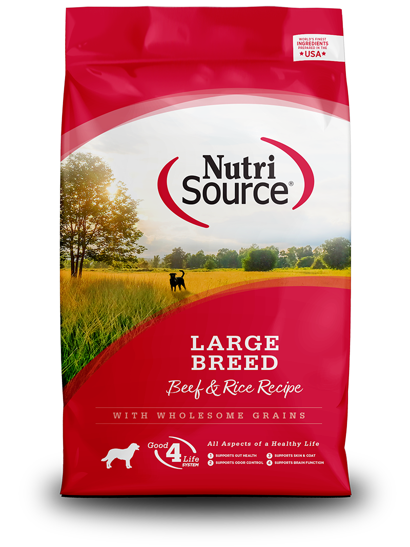 NutriSource Large Breed Beef and Rice Recipe Grain Inclusive Dry Dog Foo