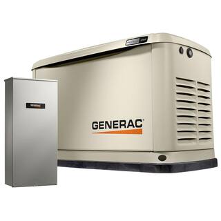 Generac Guardian 10000-Watt Air-Cooled Whole House Generator with Wi-Fi and 100-Amp Transfer Switch 7172