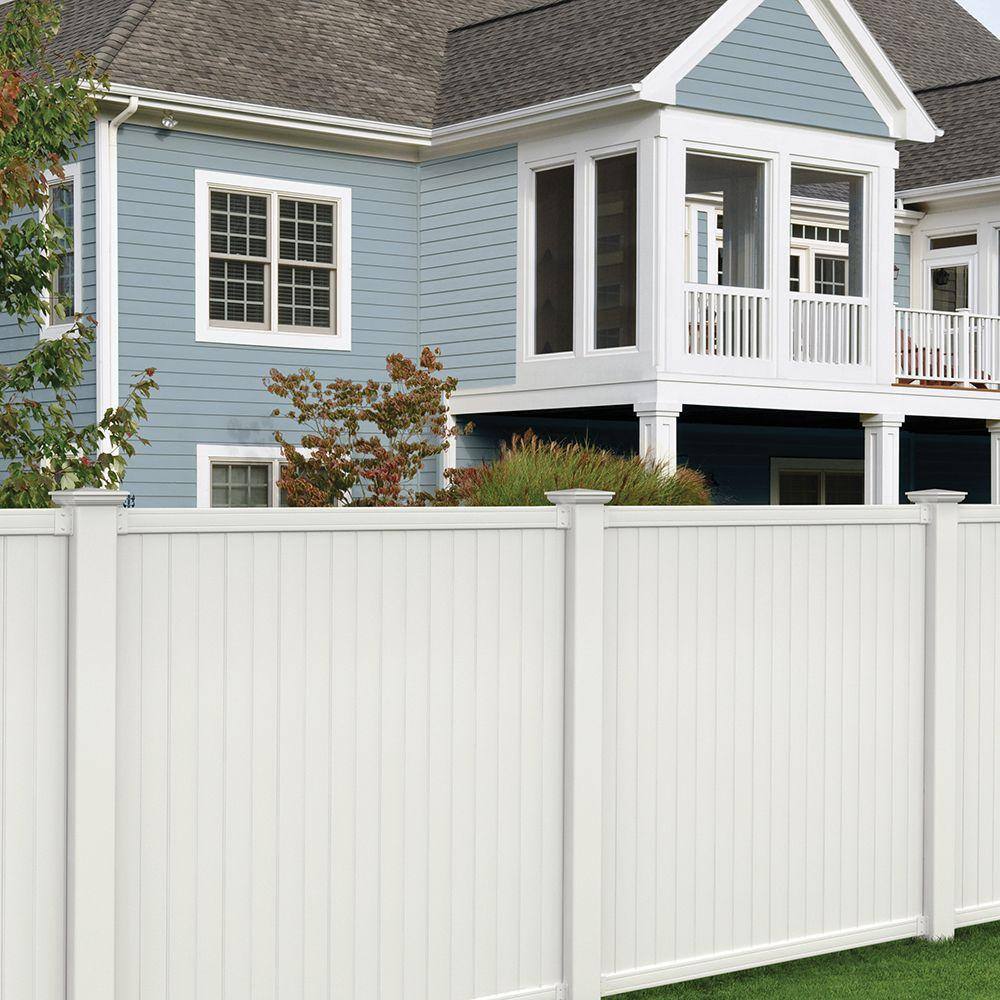 Veranda Somerset 6 ft. H x 6 ft. W White Vinyl Privacy Fence Panel 128009