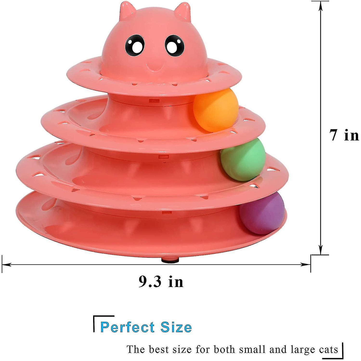Cat Toy 3/4 Levels Tower Tracks Cat Toys Interactive Cat Intelligence Training Amusement Plate Cat Tower Pet Products Cat Tunnel