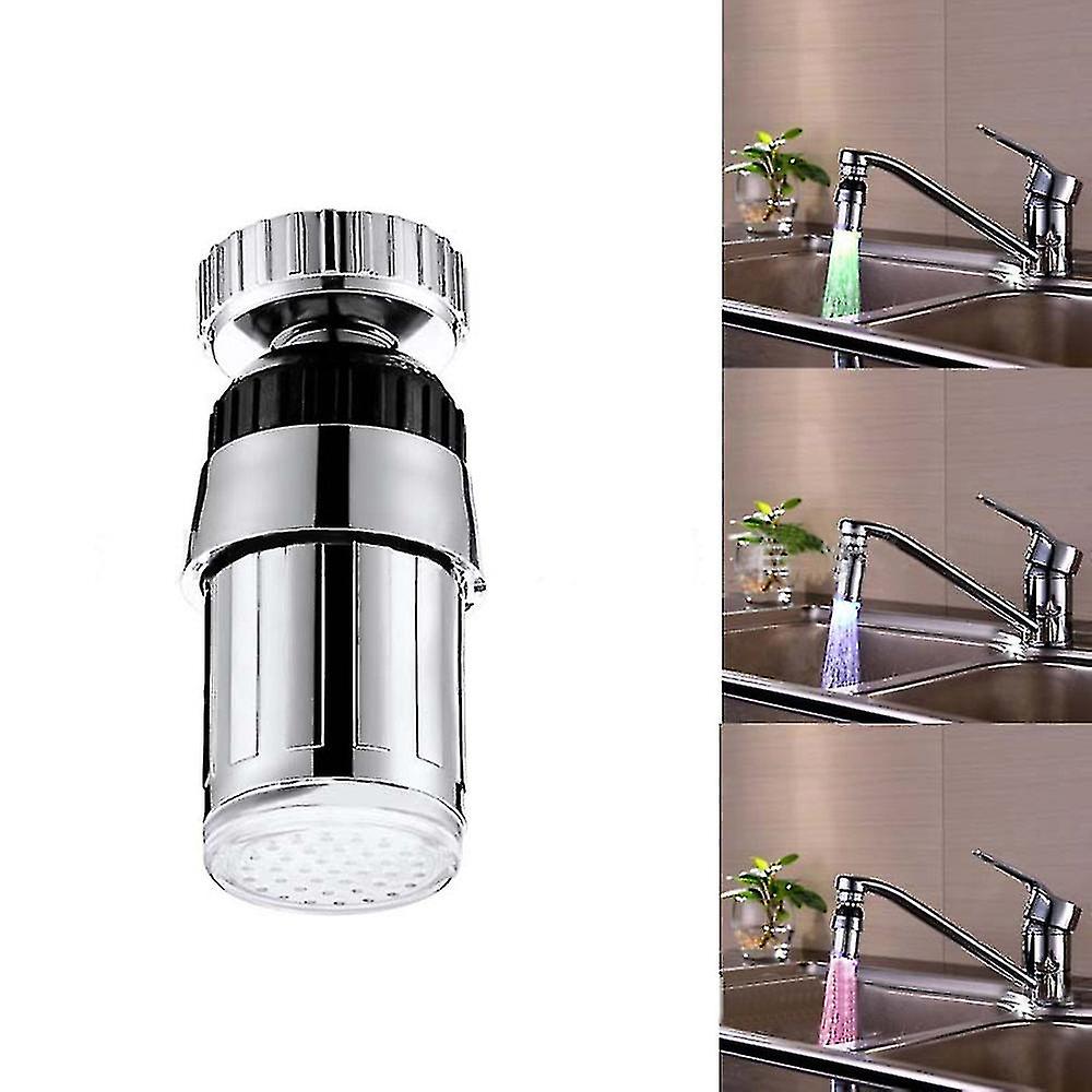 360 Degree Rotating Rotating Faucet Nozzle Water Filter Adapter Rgb Led Faucet Aerator Diffuser Kitchen Accessories