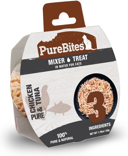 PureBites Mixers 100% Tuna and Chicken in Water Grain-Free Cat Food Trays