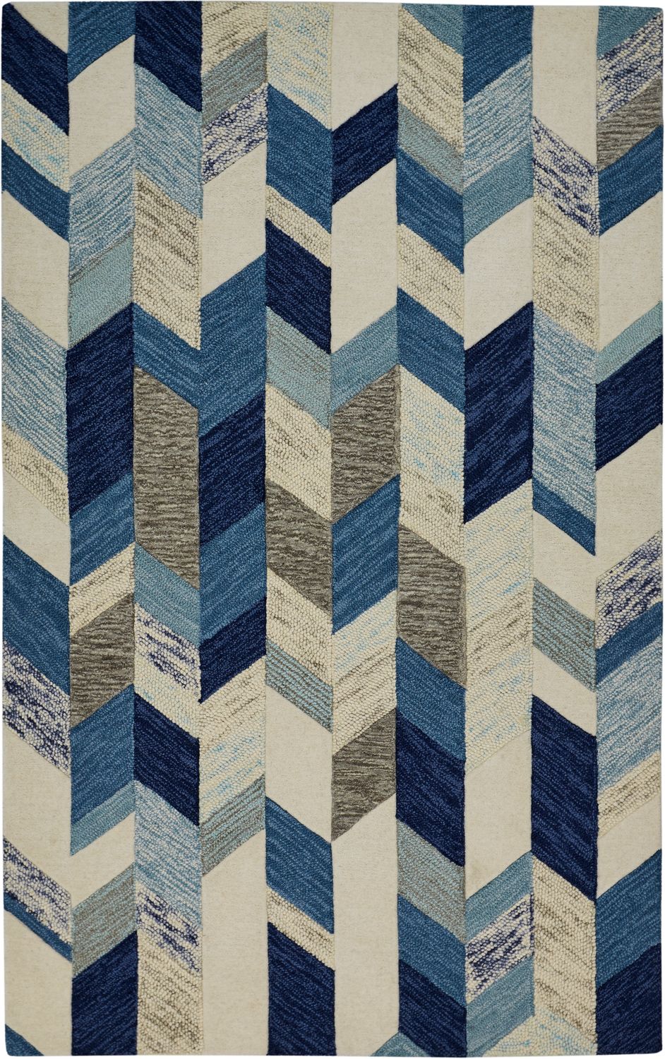 Binada Ivory and Blue Rug by BD Fine